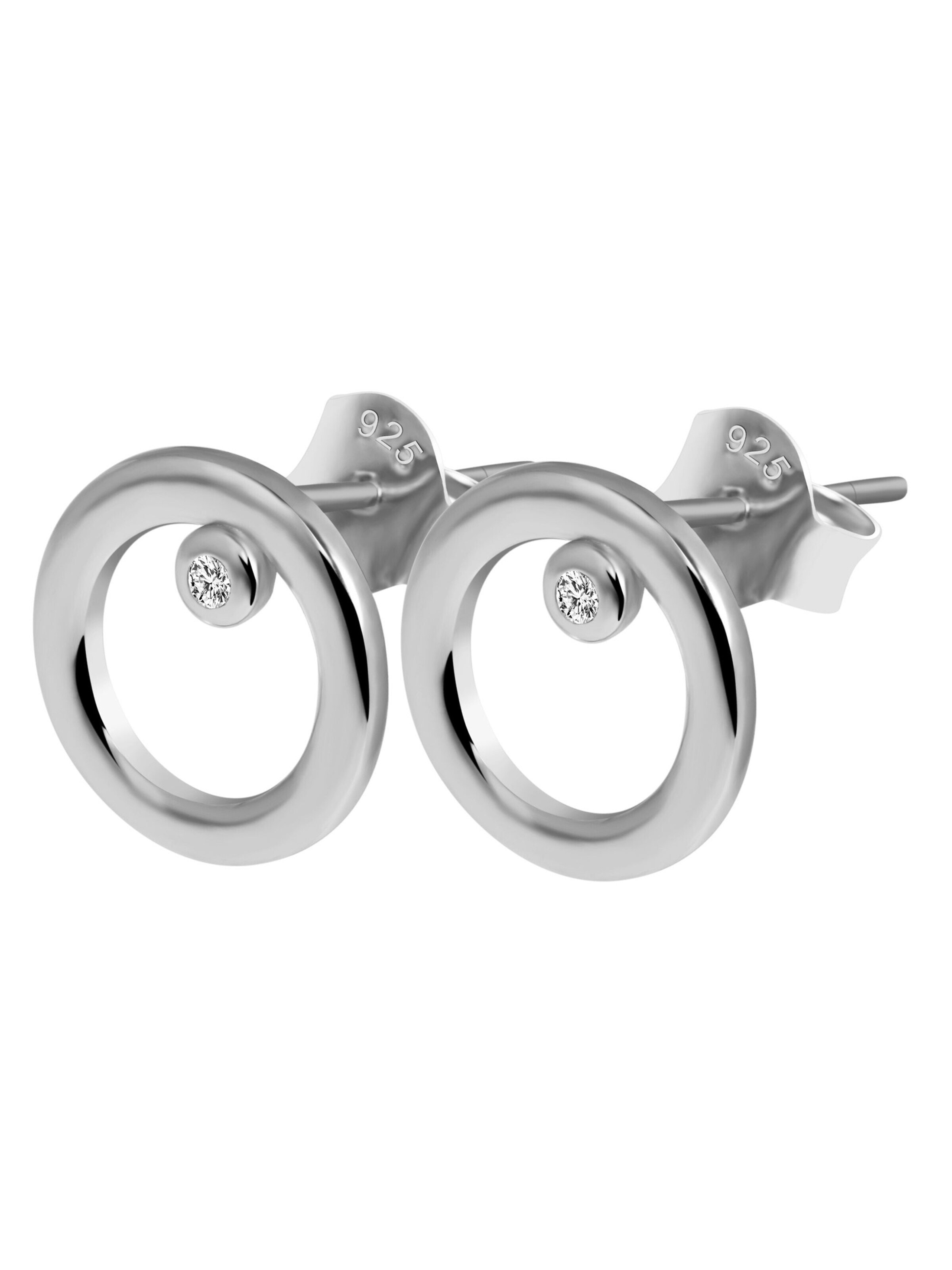 Akzent Earrings '"Beatrice" aus 925 Sterlingsilber, rhodiniert, langlebig' in Silver