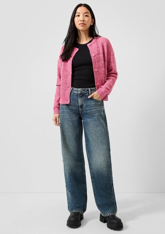 QS Strickjacke in Pink: Vorderseite
