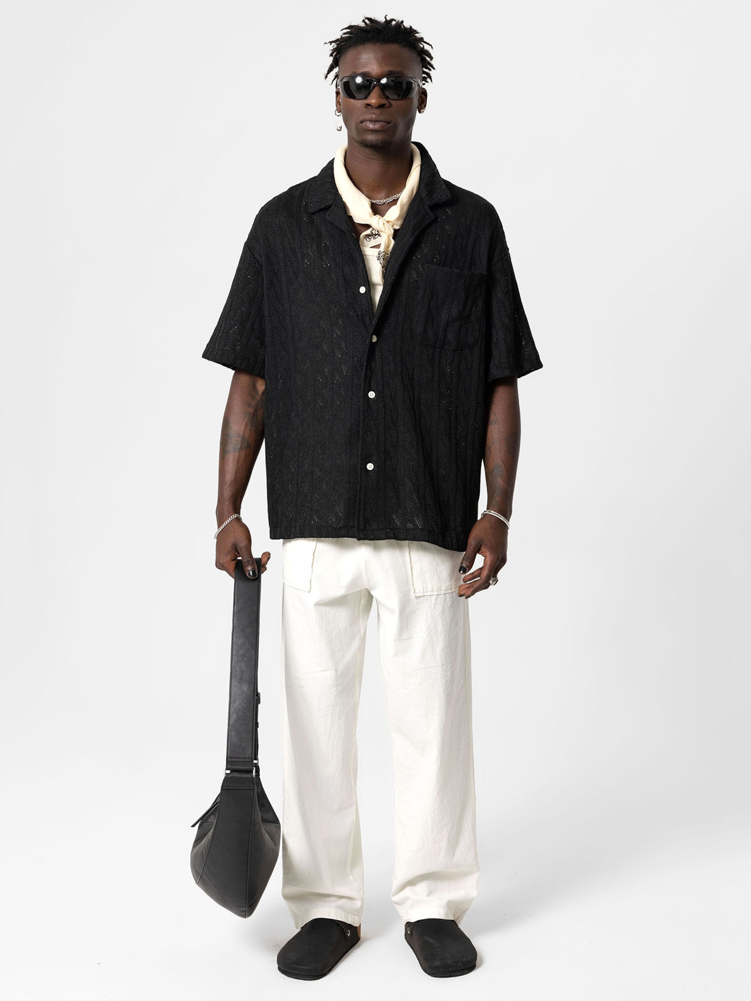 VAMOS CLO Comfort fit Overhemd in Zwart