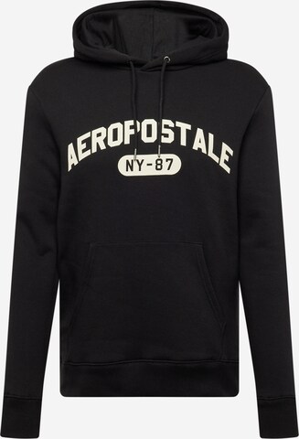 AÉROPOSTALE Sweatshirt in Black: front