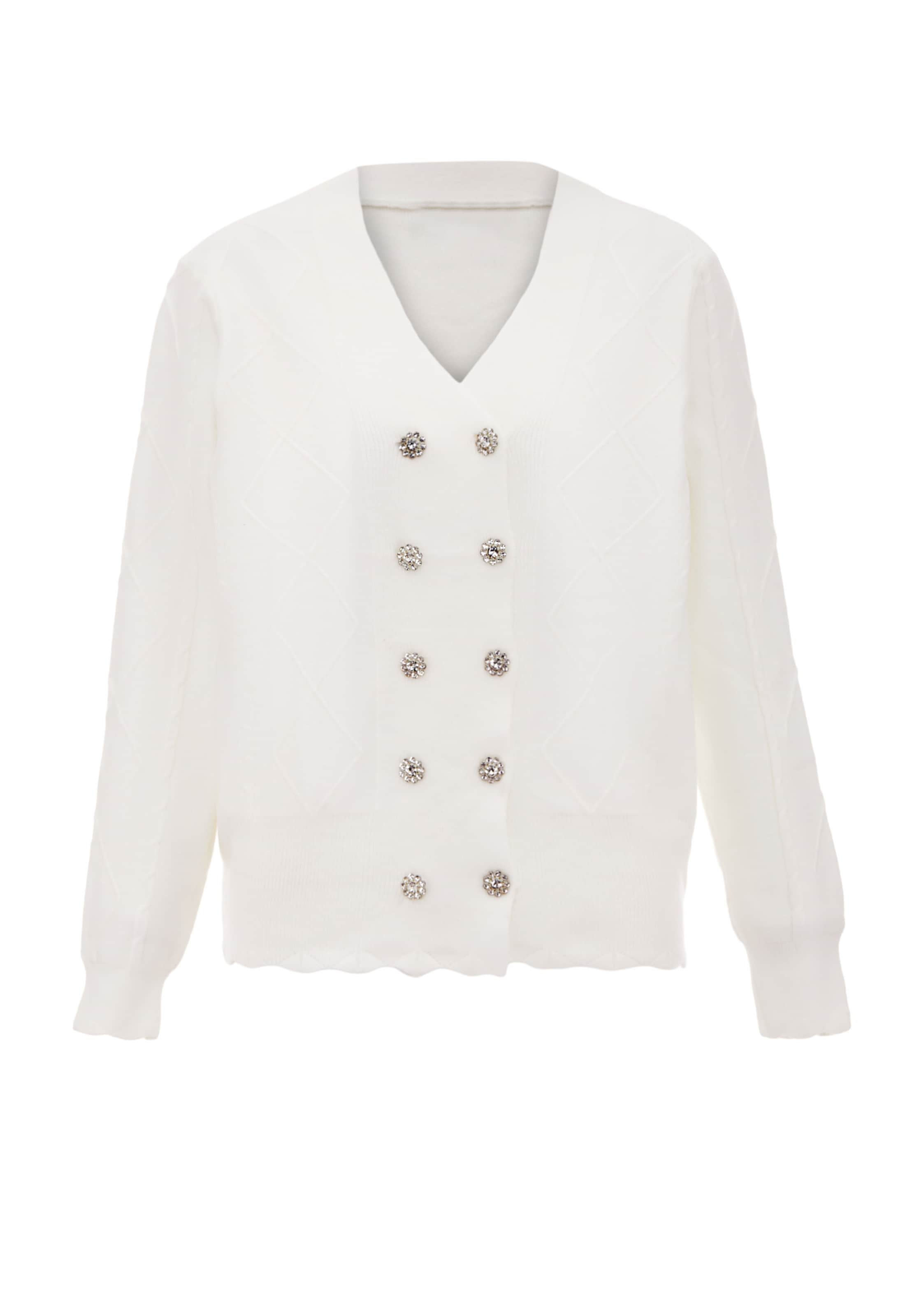 carato Knit cardigan in White: front