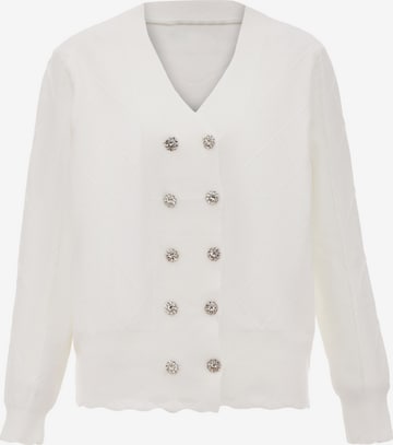 Cardigan carato en blanc : devant