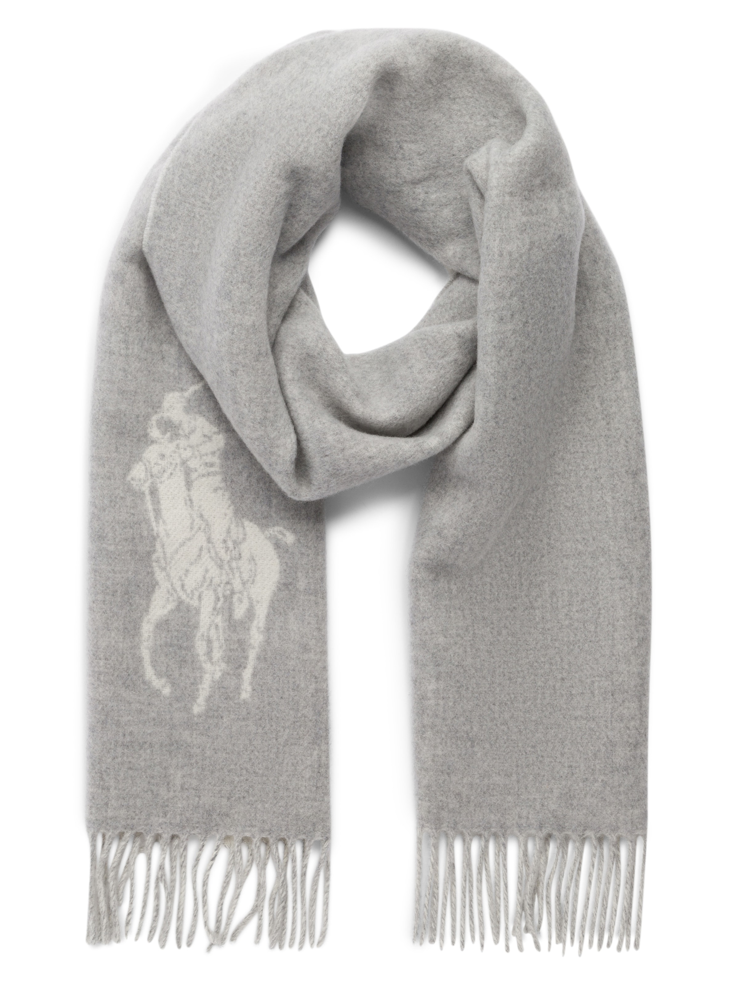 Polo Ralph Lauren Шарф в Серый: спереди