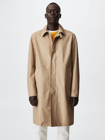 MANGO MAN Tussenjas in Beige: voorkant