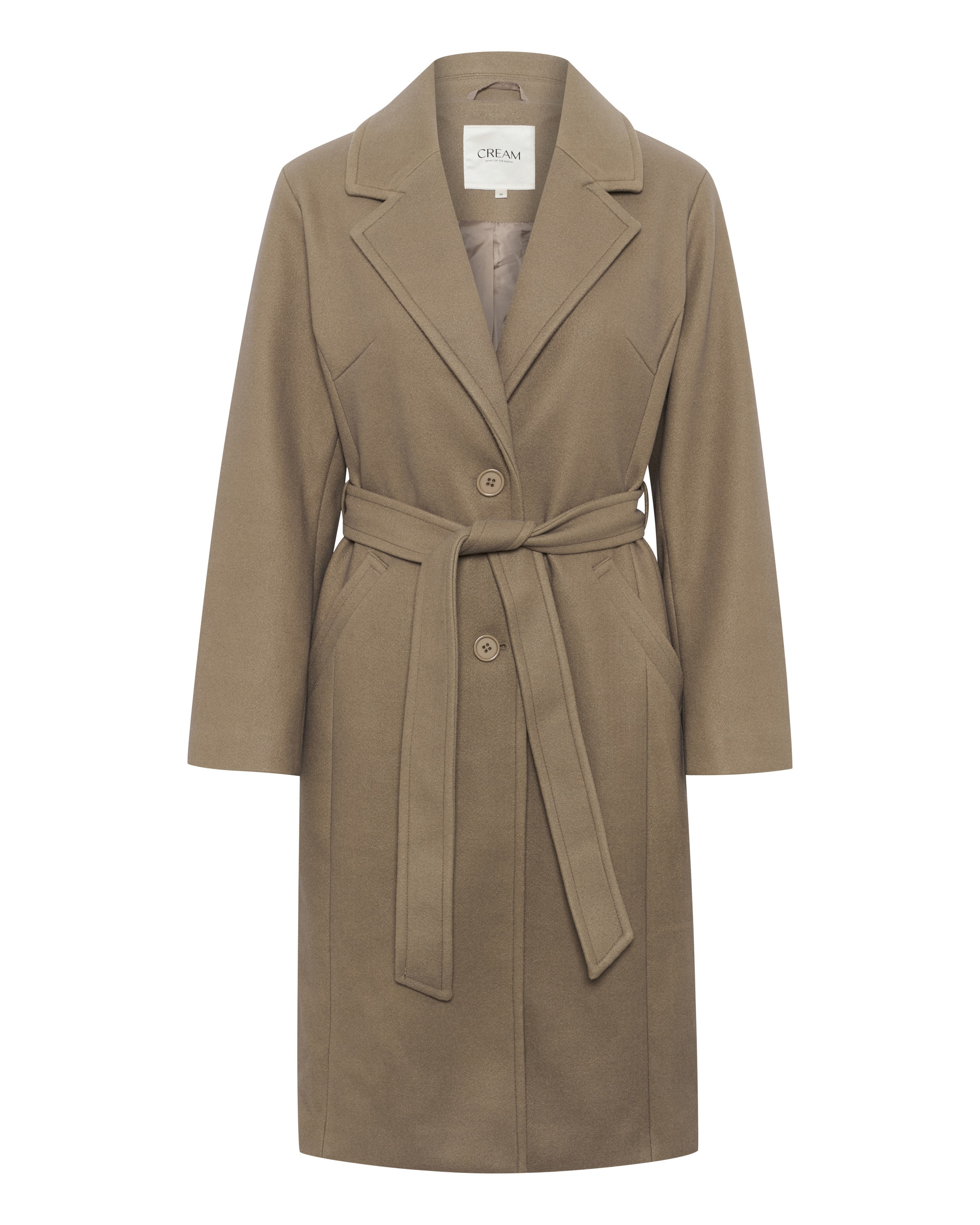 Cream Mantel 'Camelia' in Braun: Vorderseite