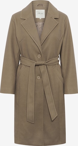 Manteau mi-saison 'Camelia' Cream en marron : devant