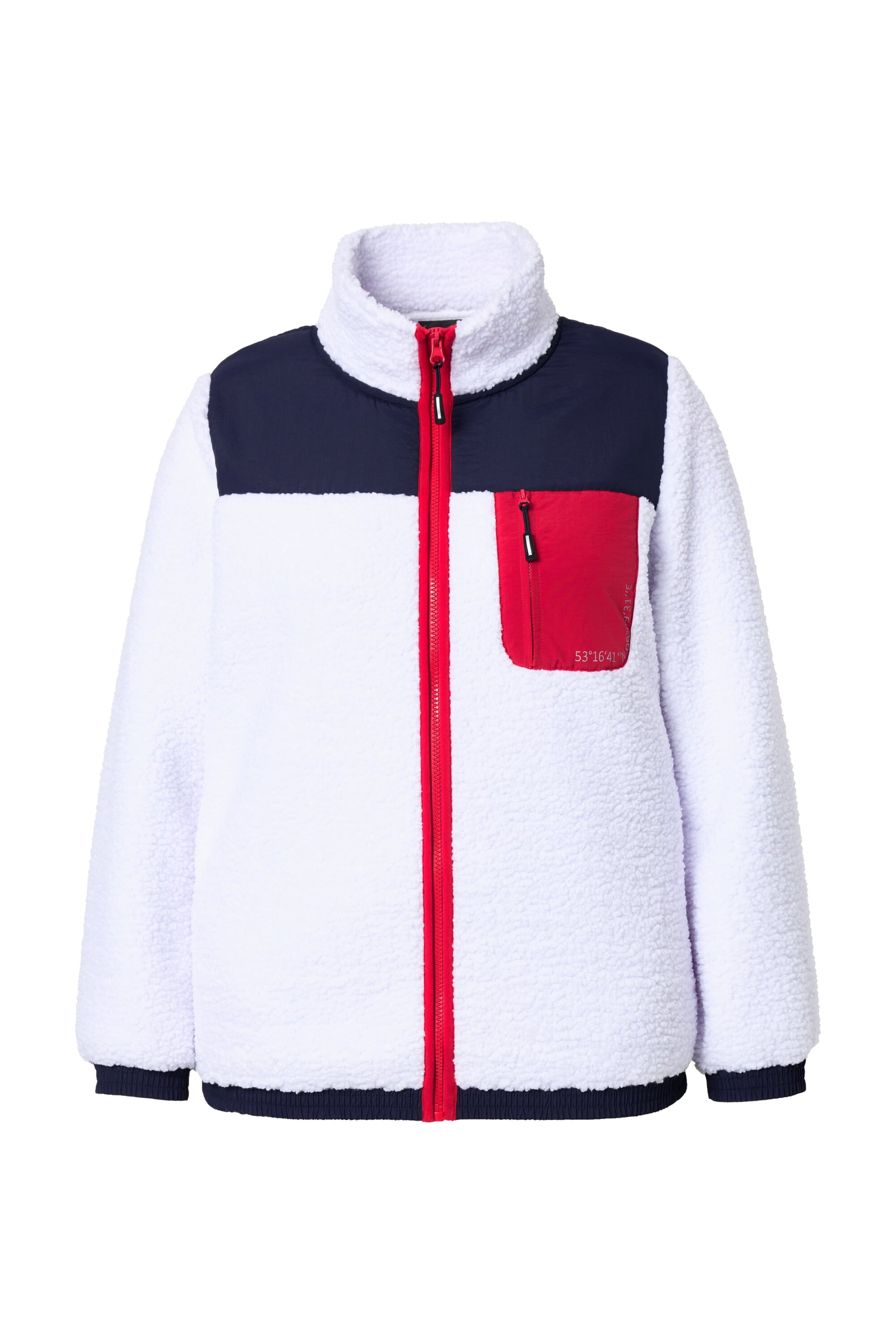 Ulla Popken Sweatjacke in Weiß: Vorderseite