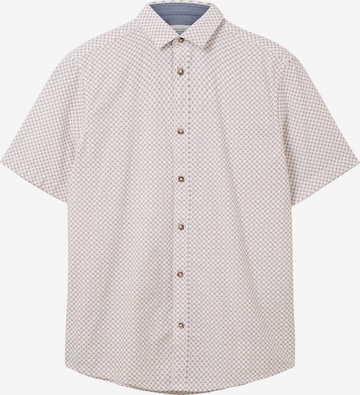 TOM TAILOR Button Up Shirt in White: front