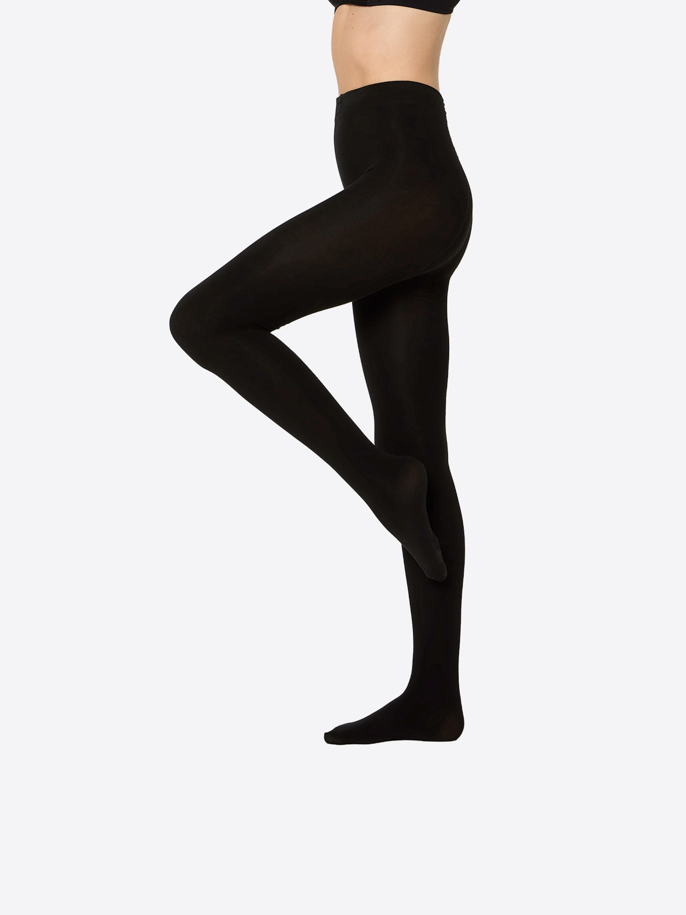 Collants ' Flauschige Baumwolle 100 DEN ' Nur Die en noir