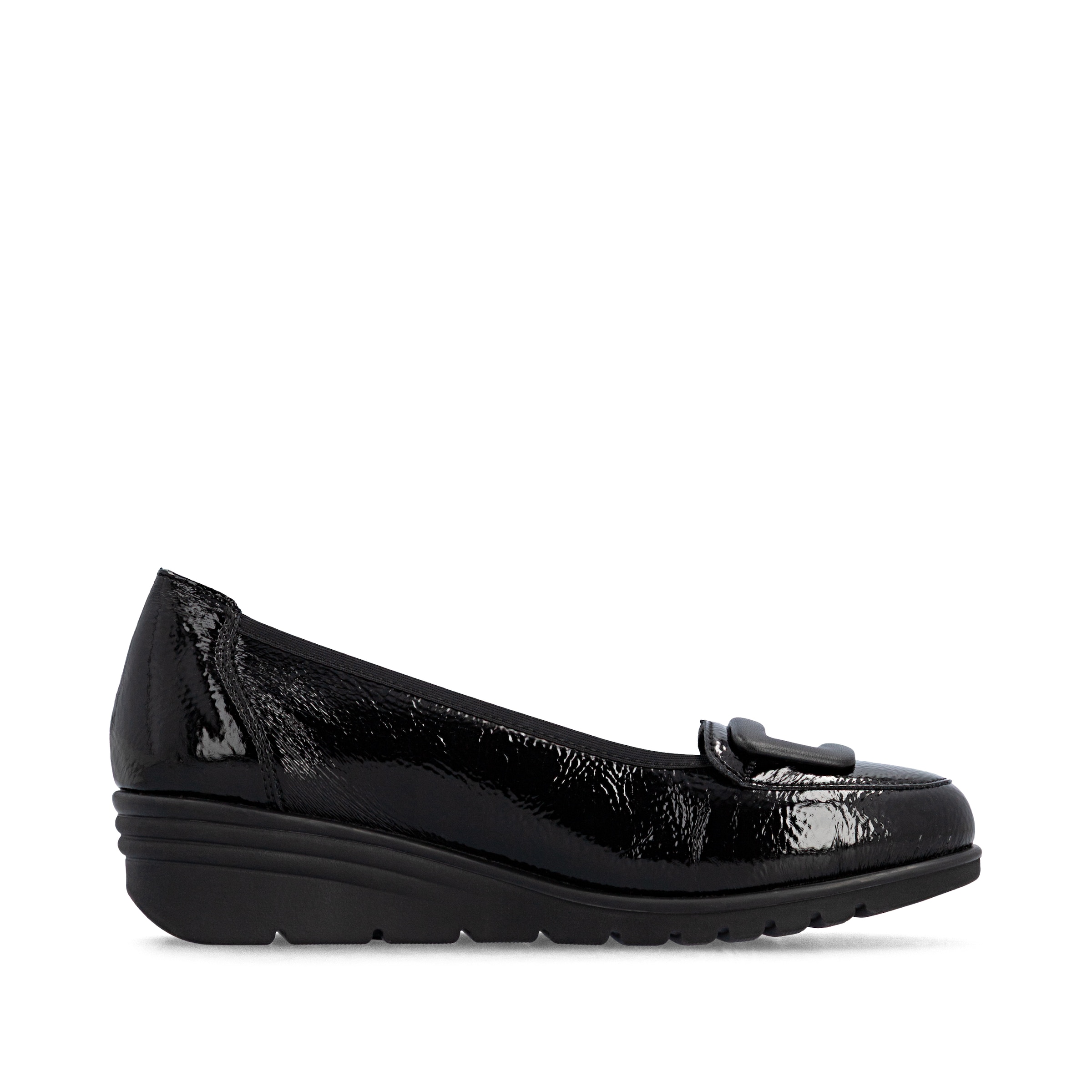 Ballerines à lanières Rieker en noir