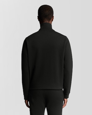 Lyle & Scott Sweatshirt 'Diagonal Weave' in Zwart