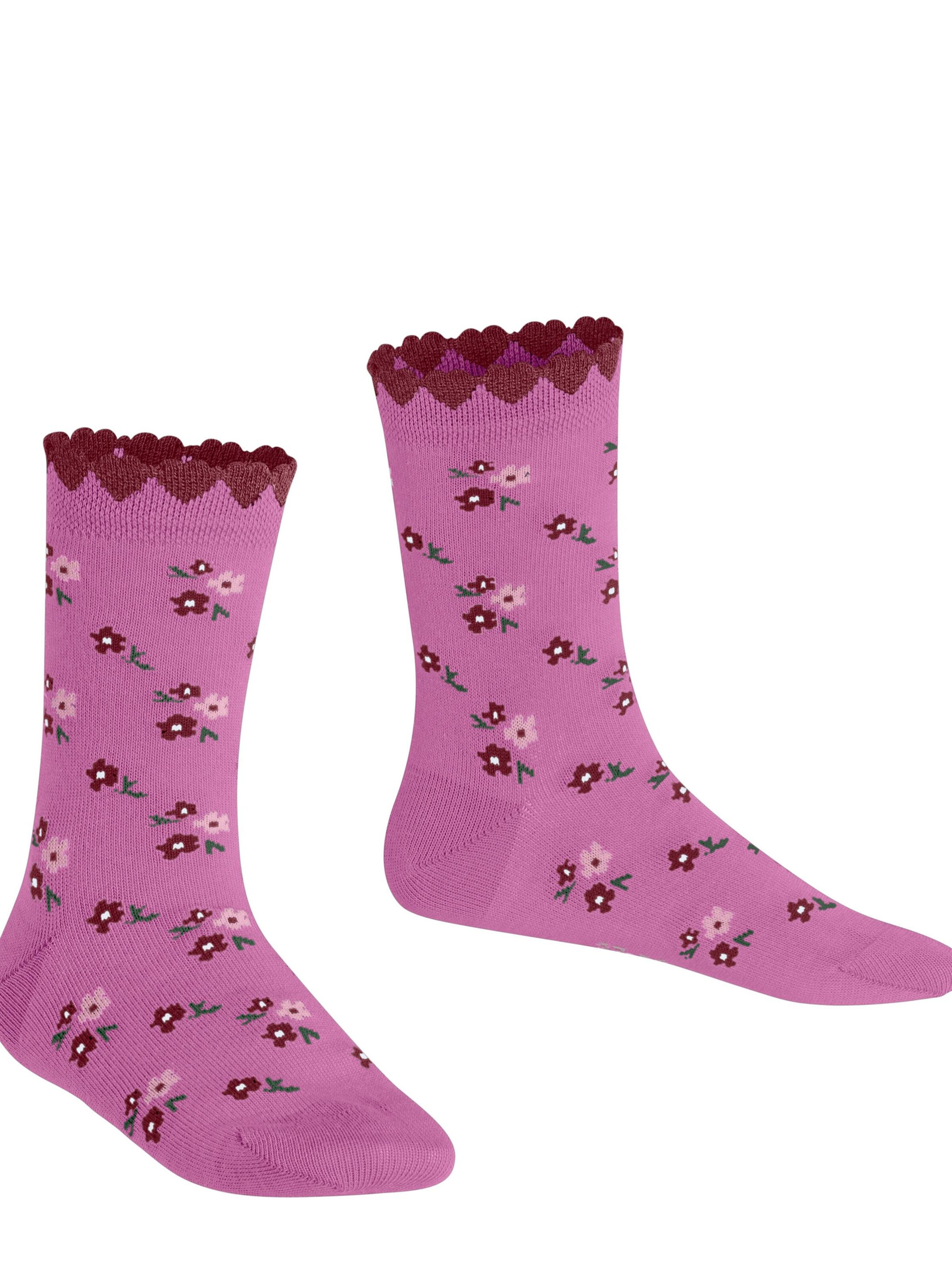 FALKE Socks 'Ditsy Flowers' in Pink