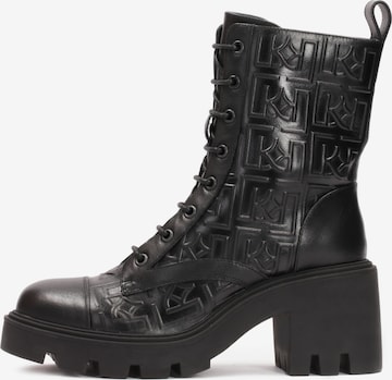 Kazar Lace-Up Ankle Boots in Black: front