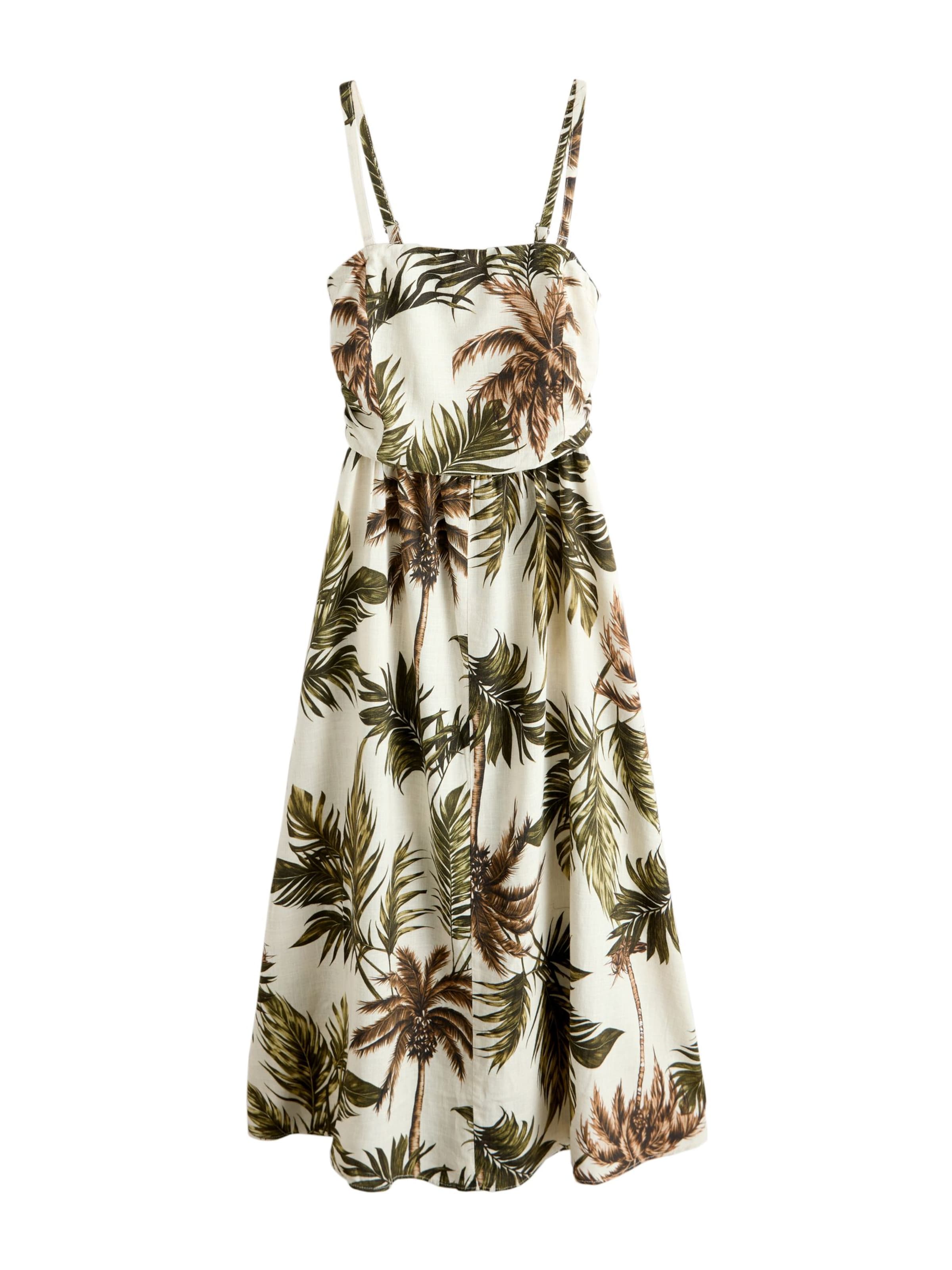 Next Robe en marron / sapin / vert foncé / blanc, Vue avec produit