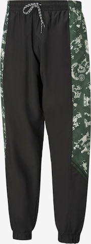 PUMA Tapered Workout Pants 'Man City' in Black: front