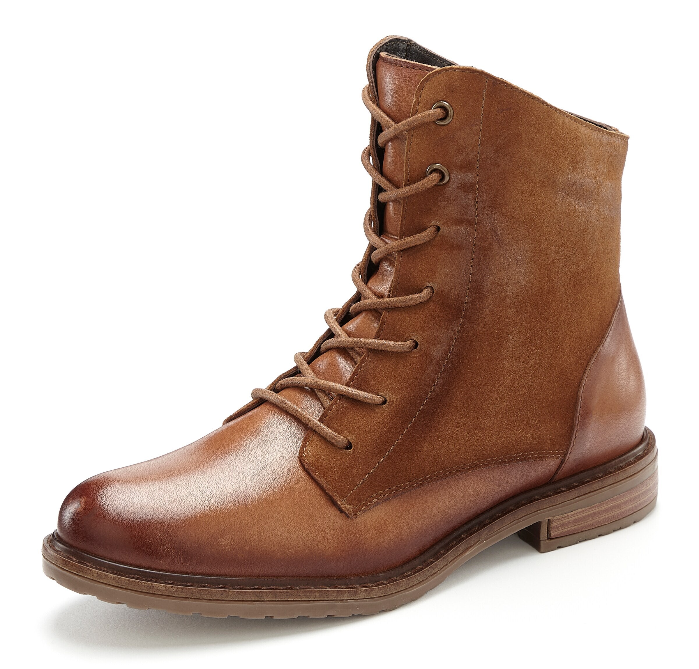 LASCANA Schnürstiefelette in Braun: Vorderseite