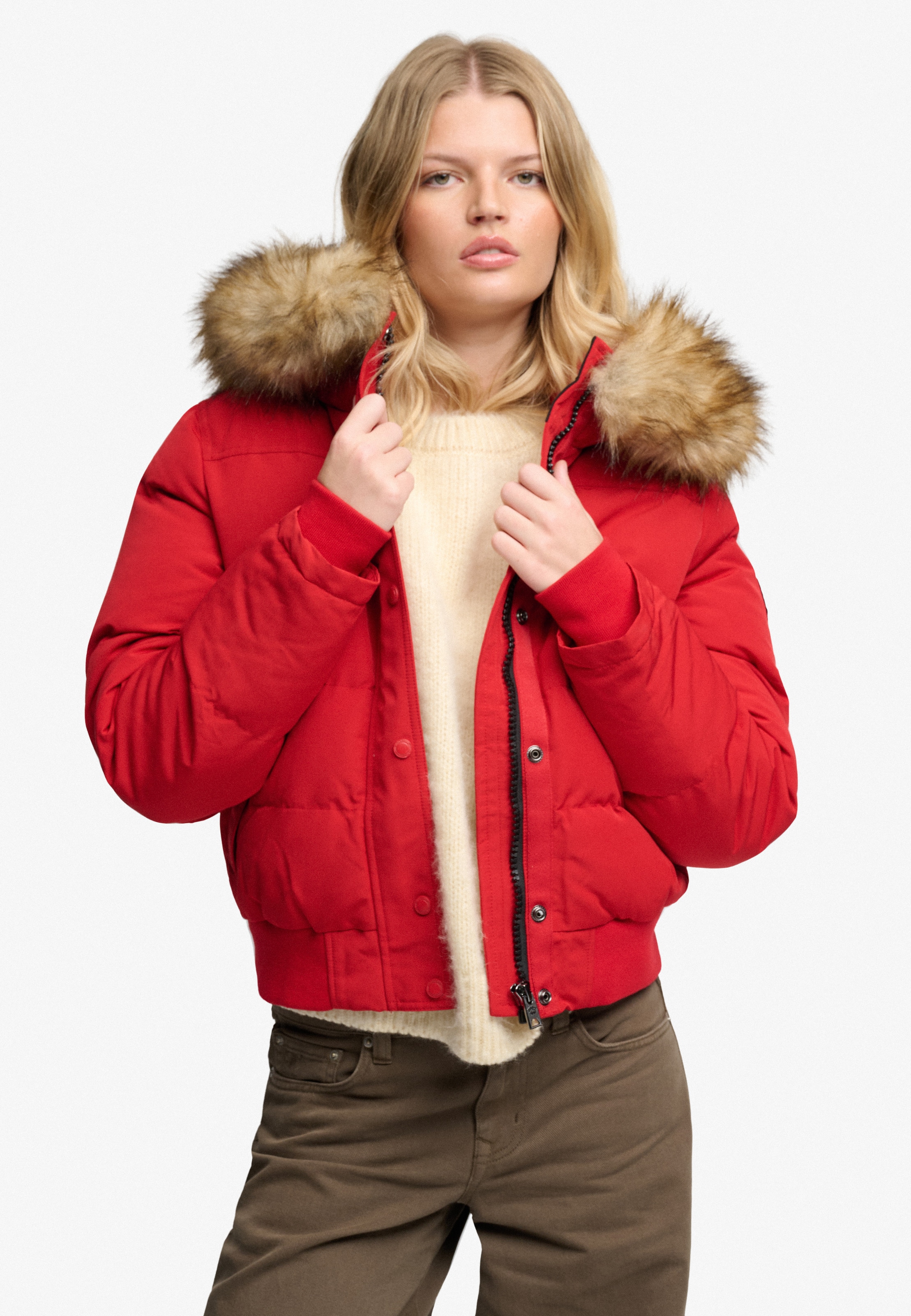 Superdry & Co Winter Jacket in Red: front