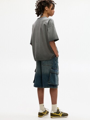Loosefit Jeans cargo Pull&Bear en bleu