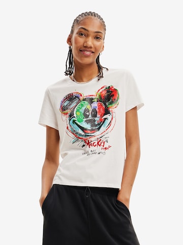 T-shirt Desigual en blanc : devant