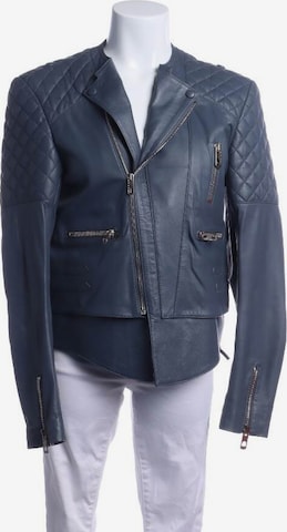 Balenciaga Lederjacke / Ledermantel XL in Blau: predná strana