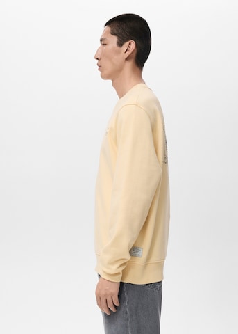 MANGO MAN Sweatshirt 'Bcn' in Yellow