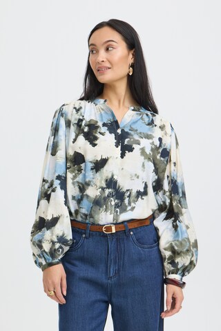Fransa - Blusa 'FRAriana' en azul: frente