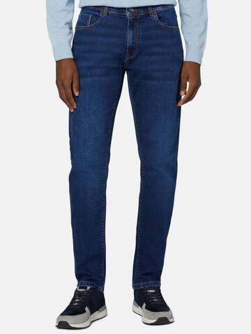 Coupe slim Jean Boggi Milano en bleu : devant