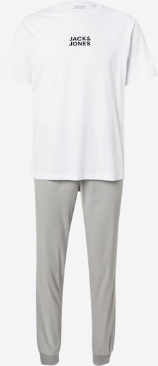 JACK & JONES Jednodijelna pidžama 'JACSOLID' u siva / crna / bijela, Pregled proizvoda