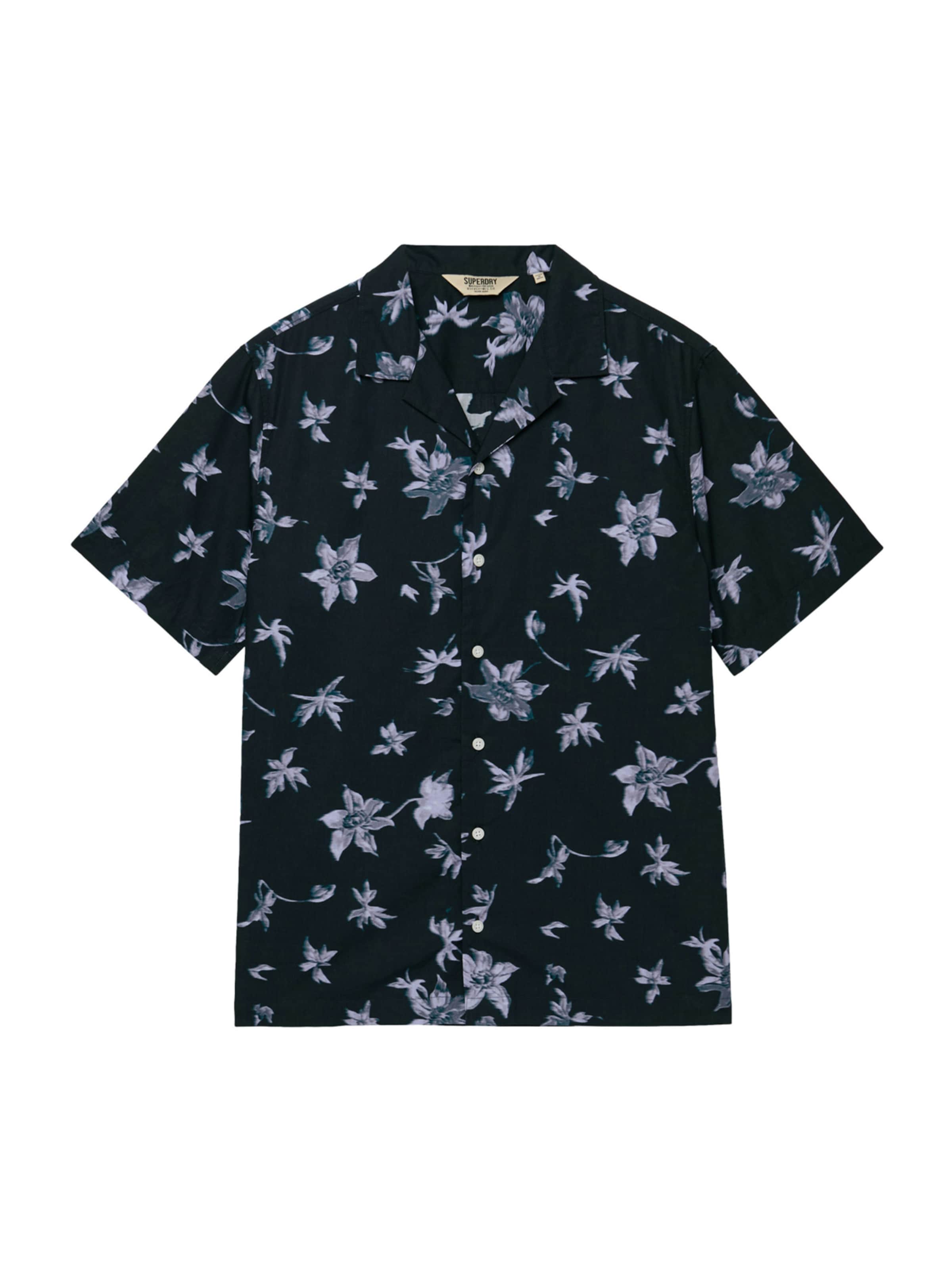 Superdry & Co Риза в морскосиньо / нейви синьо / сиво / светлосиво, Преглед на продукта