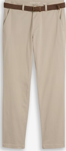 TOM TAILOR - regular Pantalón chino en beige: frente
