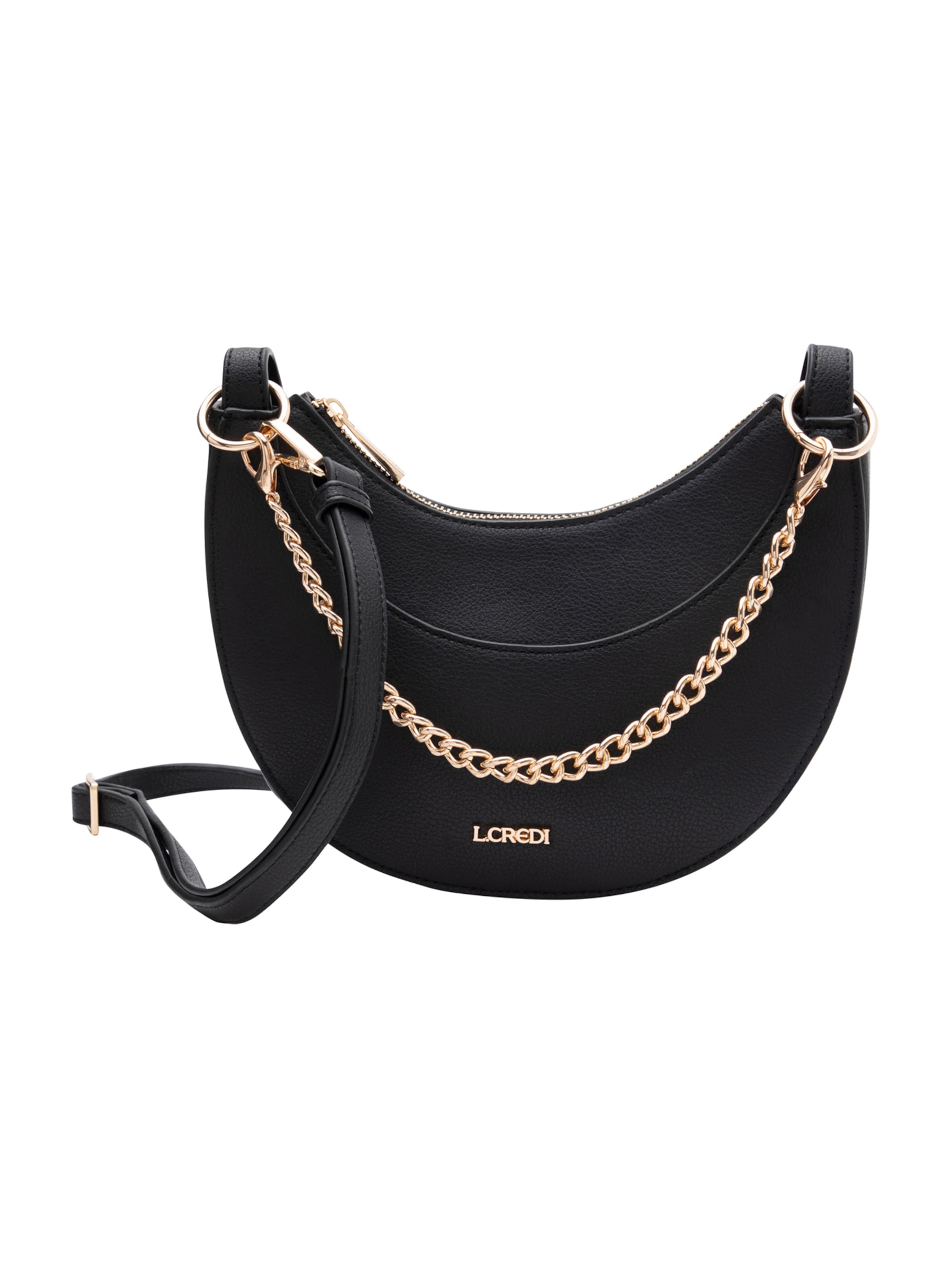 L.CREDI Handtasche 'Paulette' in Schwarz: Vorderseite
