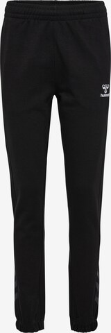 Hummel Regular Workout Pants 'TRAVEL' in Black: front