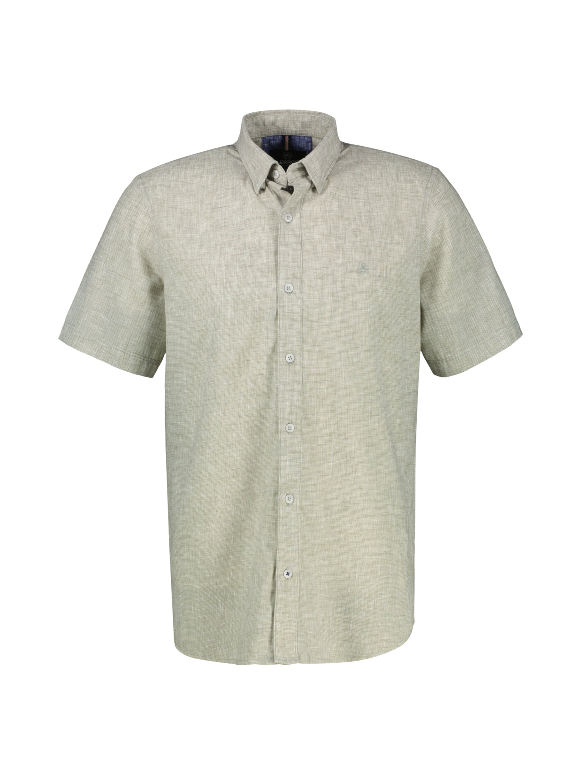 LERROS Herren Halbarmhemd in Übergrößen in Grün: Vorderseite