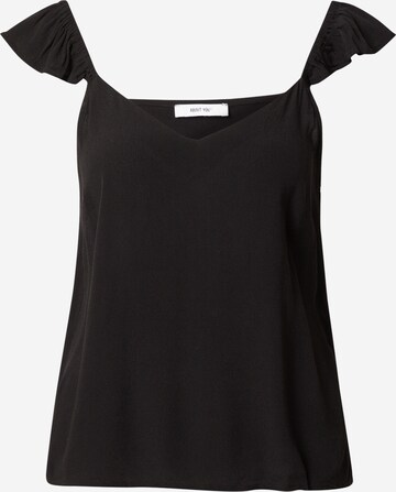 ABOUT YOU Top 'Donia' in Black: front