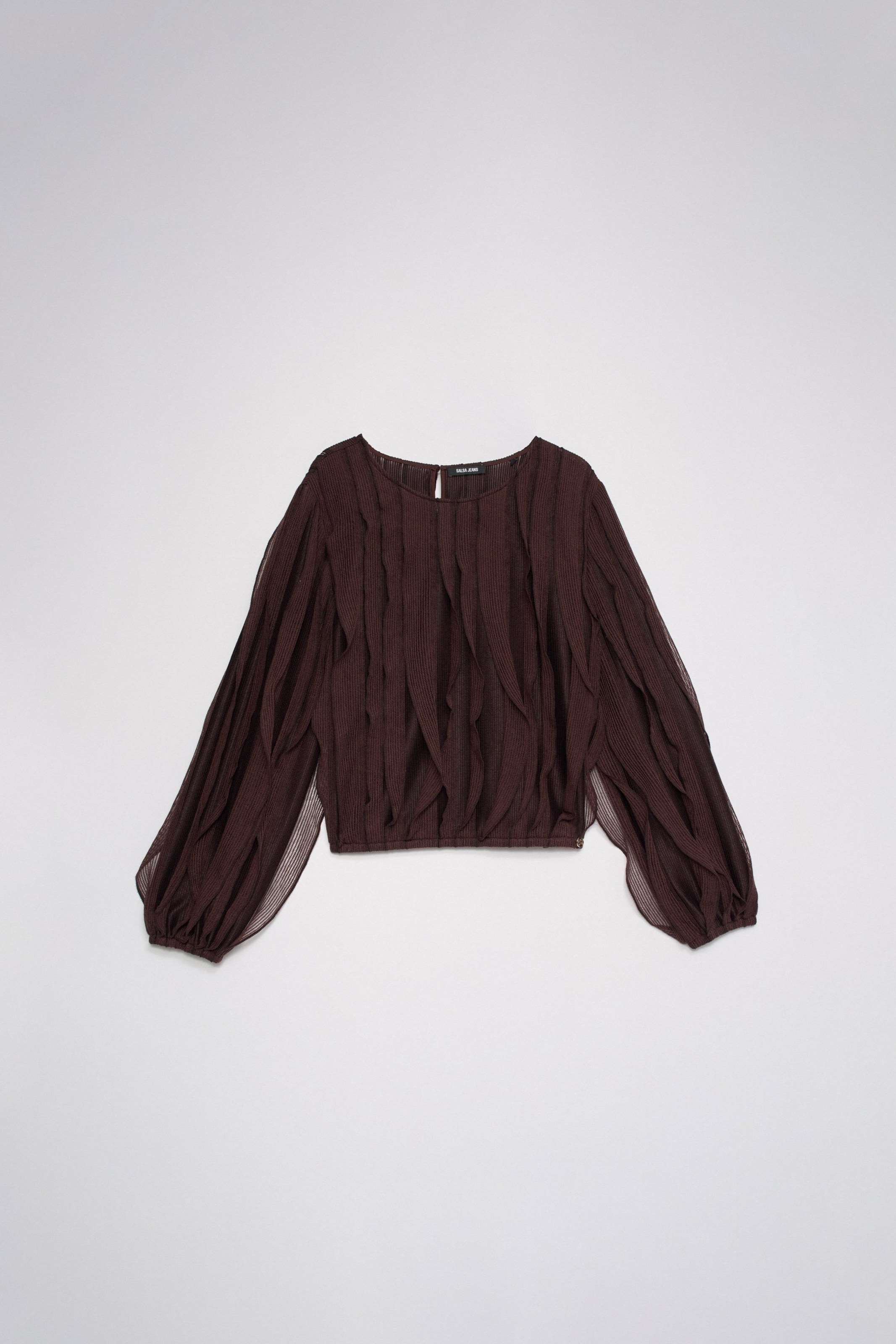 Salsa Jeans Blouse in Bruin: voorkant