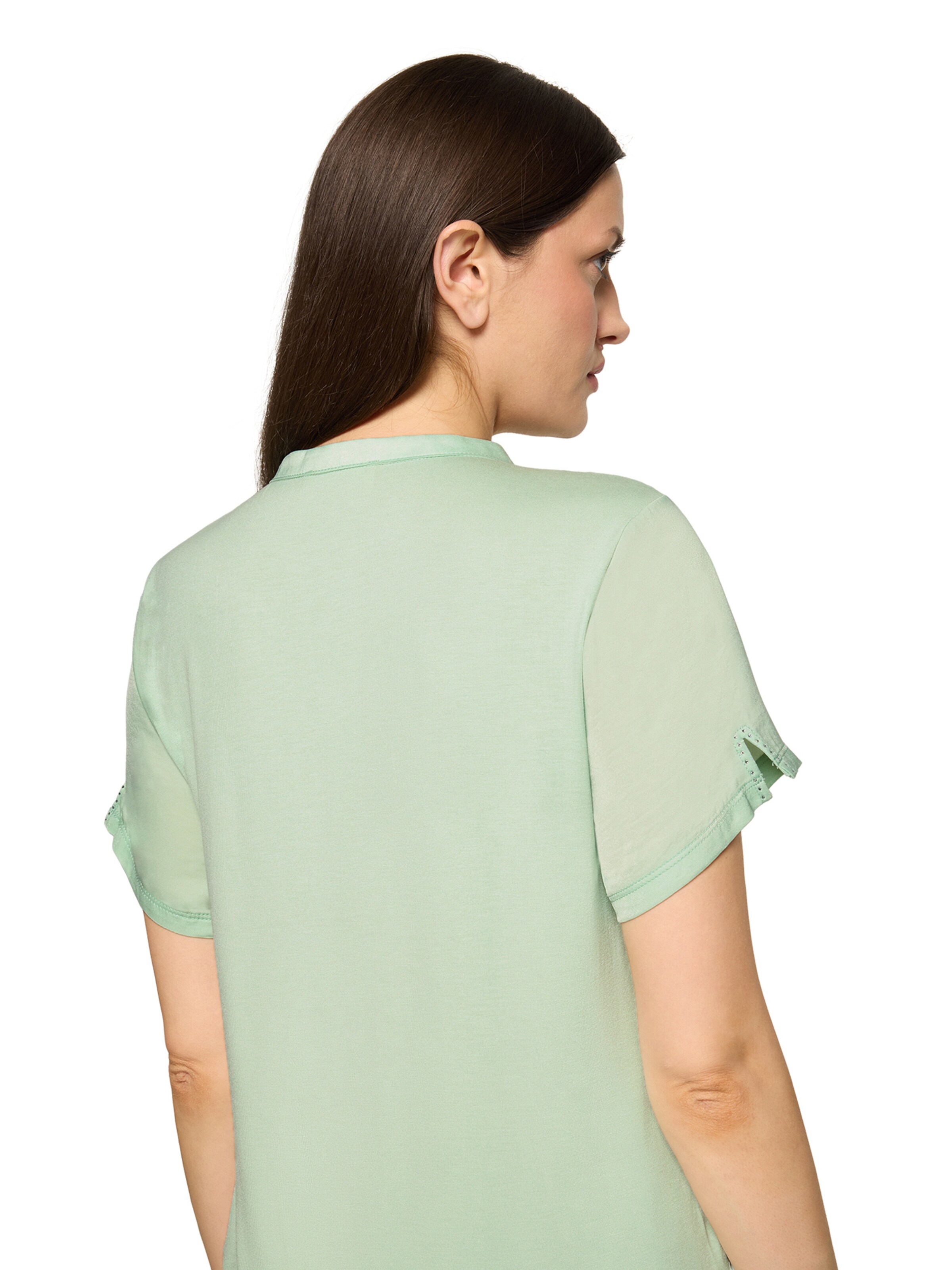 Cartoon Blusenshirt kurzarm in Grün