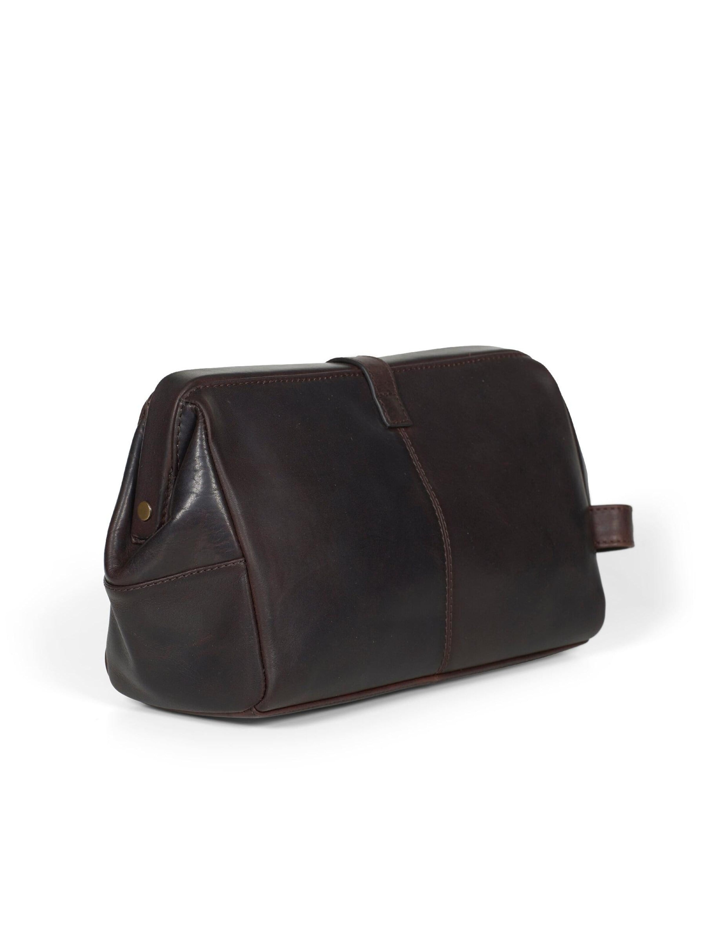 Howard London - Neceser 'Washbag Ken Dark Brown' en marrón