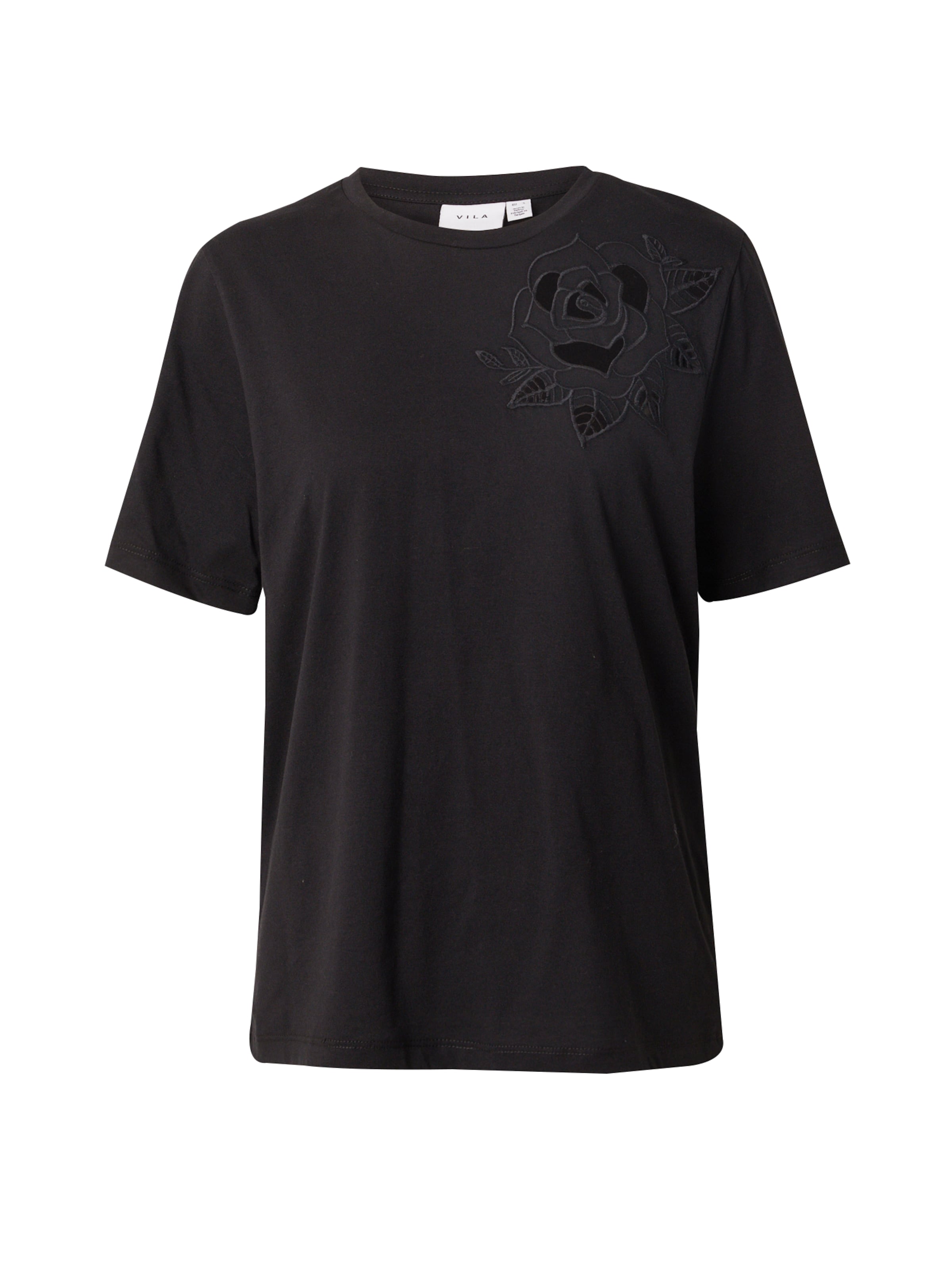 T-shirt 'VIKRUNA' VILA en noir : devant