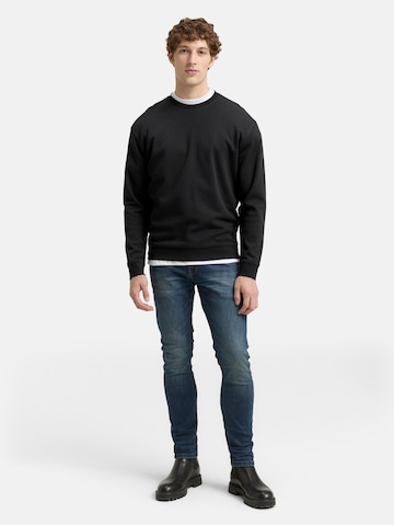 TOM TAILOR DENIM Sweatshirt in Zwart