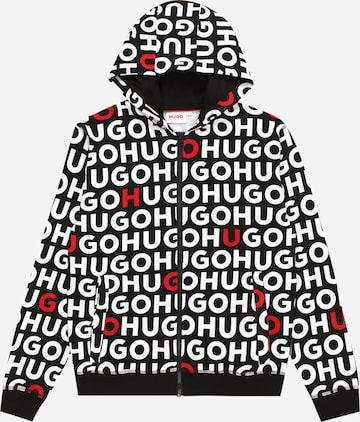 HUGO Red Knit cardigan in Black: front