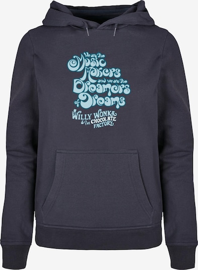 ABSOLUTE CULT Sweatshirt 'Willy Wonka' in taubenblau / hellblau / weiß, Produktansicht