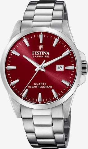Montre à affichage analogique 'Date watch Classics Swiss Made' FESTINA en rouge : devant