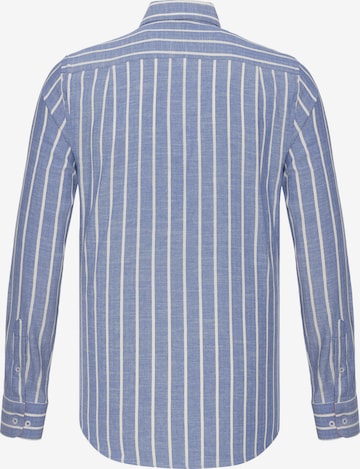 mėlyna DENIM CULTURE Standartinis modelis Marškiniai 'ELDIN'
