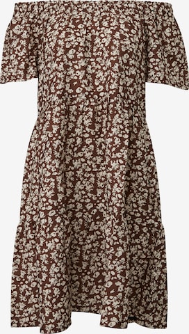Robe QS en marron : devant