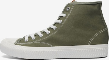 Bianco High-Top Sneakers in Green: front