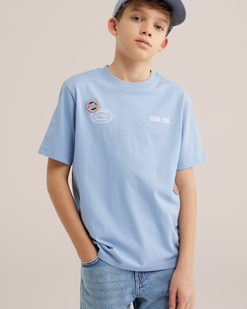 T-Shirt WE Fashion en bleu : devant