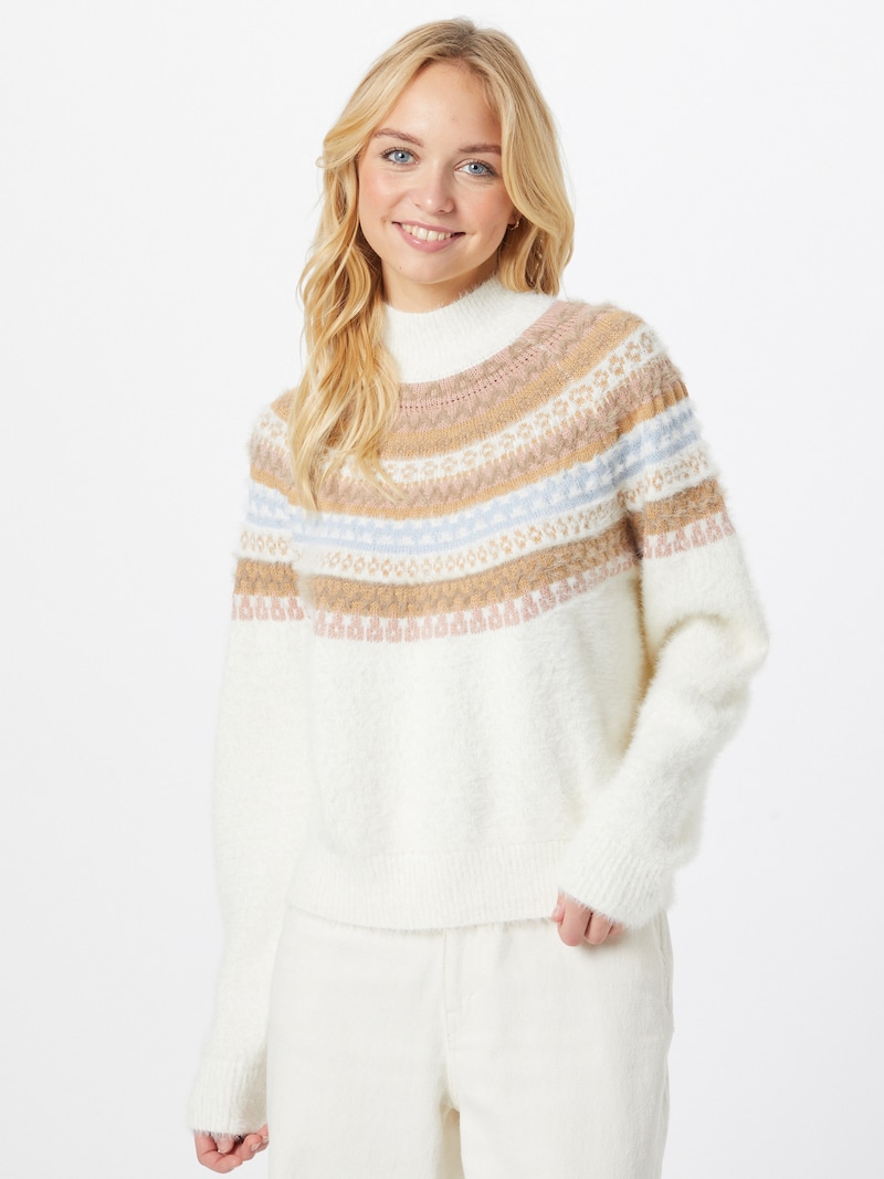 Women Clothing PIECES Fine-knit sweaters White