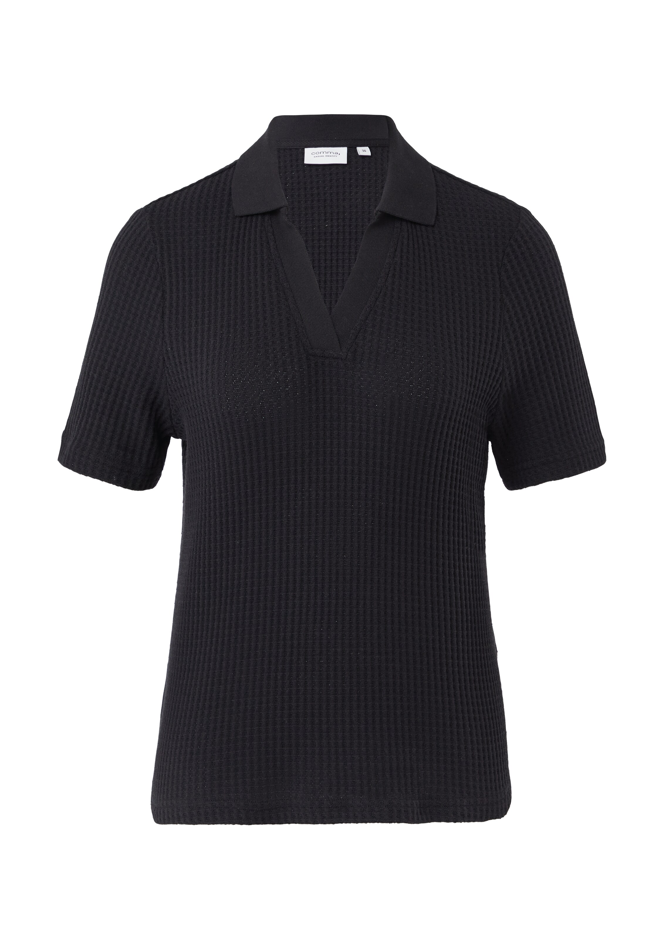 T-shirt comma casual identity en noir : devant