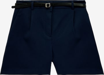 Koton Loose fit Pleat-Front Pants in Blue: front