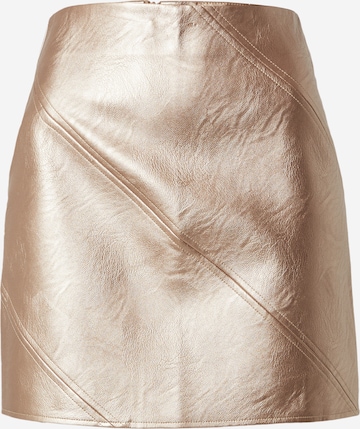 TOPSHOP Skirt in Gold: front